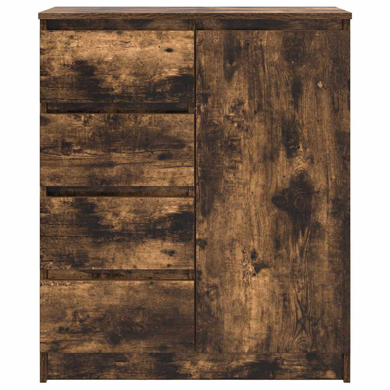 Sideboard With Drawers 71X35x84 Cm Engineered Wood, Smoked Oak