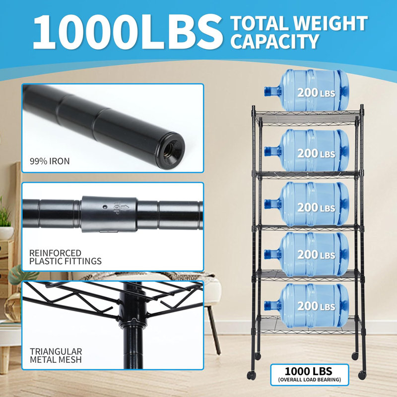 Nafiseh fer avec roues, 58 po x 24 po x 14 po