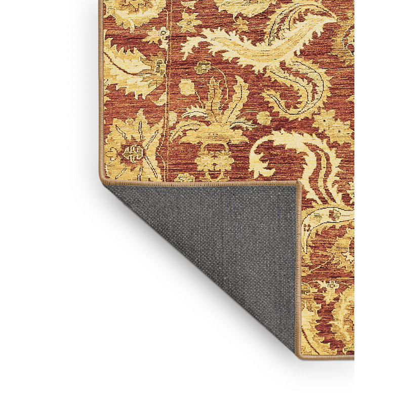 Tapis brun oriental en laine / polyester tissé à la machine 5 pi x 7 pi Oriental