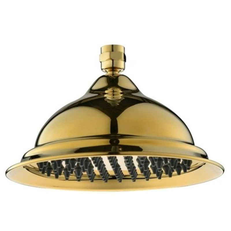 Pomme de douche à pluie ronde en laiton et titane or 8 pouces Hospitality Reno, Titanium Gold