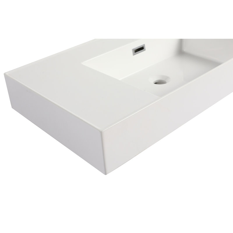 Lavabo de meuble-lavabo en résine 36 po - Robuste, élégant et tendance, lavabo durable