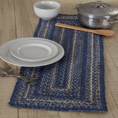 Chemin de table géométrique en jute et coton Birt Whistle