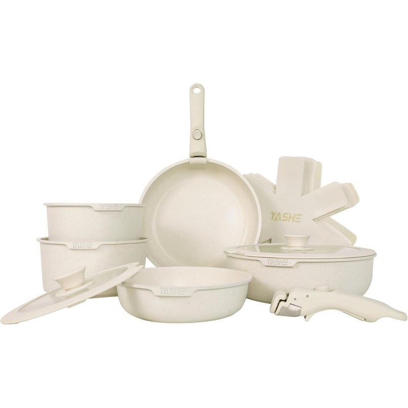 Ensemble de batterie de cuisine en aluminium 13 pièces
