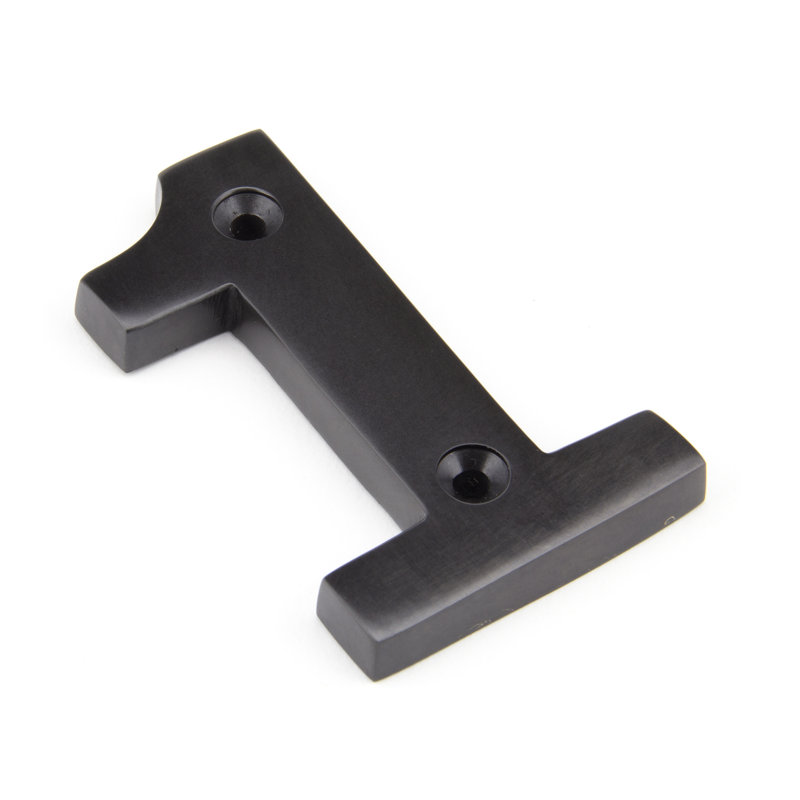 7.8cm H Metal House Number, 1, Aged Bronze