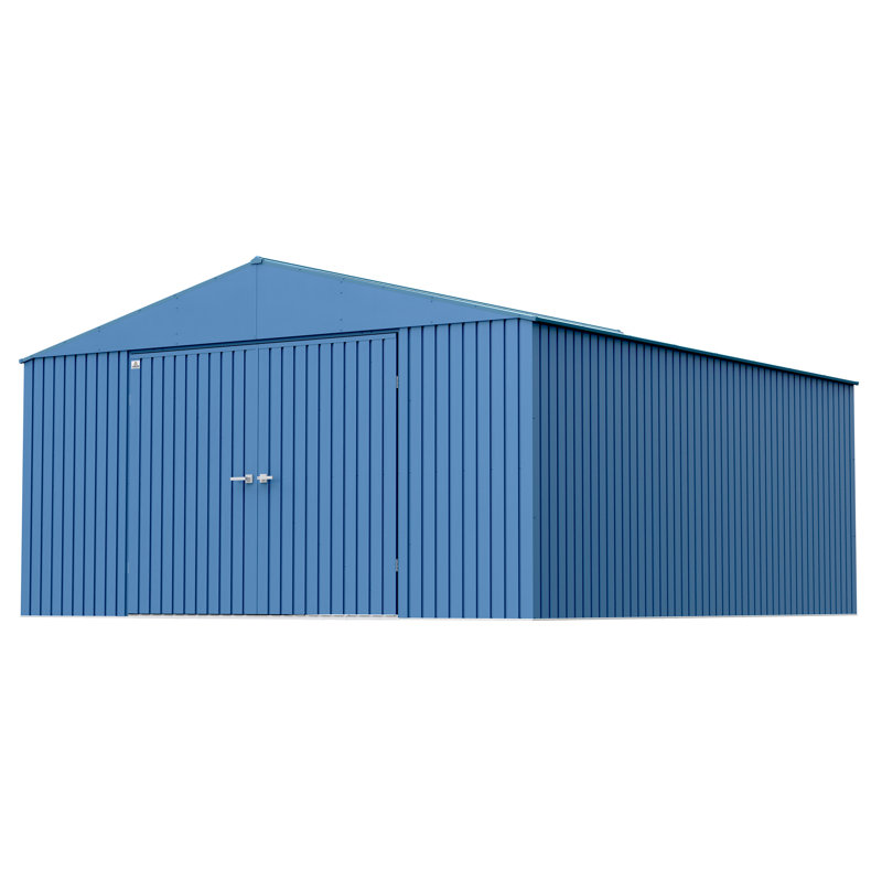 Elite 14 ft x 16 ft Blue Steel Storage Shed