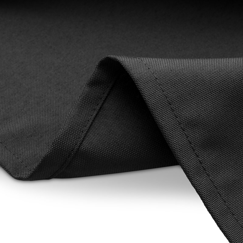 6'' Fitted Tablecloth With Open Back - Trade Show Table Cover, Black