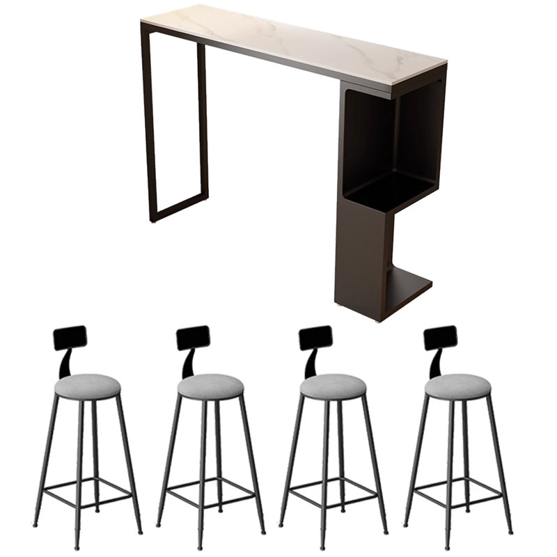 Delbosque, Gris, H 41,3 po x L 70,8 po x l 15,7 po, Noir