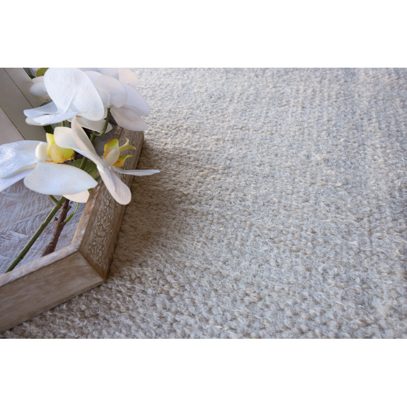 Exquisite Rugs Tranquility Handmade Flatweave Wool Ivory Area Rug, Rectangle 10' x 14'