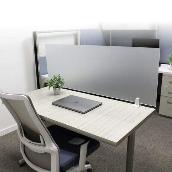 Acrylic Desk Privacy Panel & Barrier for Office Cubicle Desk & Table  Mounted Modesty Panel, 12 X 24, Clear