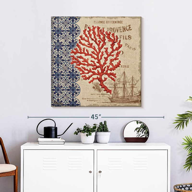 Brampt Burlap Coral I, 30" H x 30" W