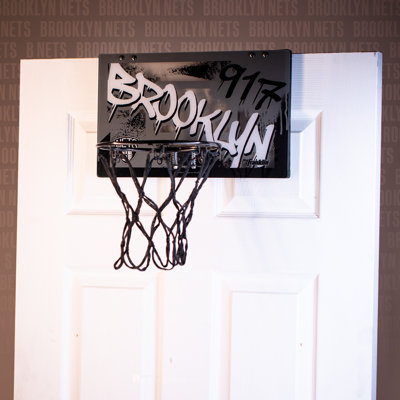 Franklin Sports NBA Brooklyn Nets Over the Door Basketball Hoop