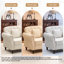Canapé avec repose-pieds - Chesterfield moderne de style Mid-Century, capitonné, garniture cloutée, accoudoirs roulés-133070734