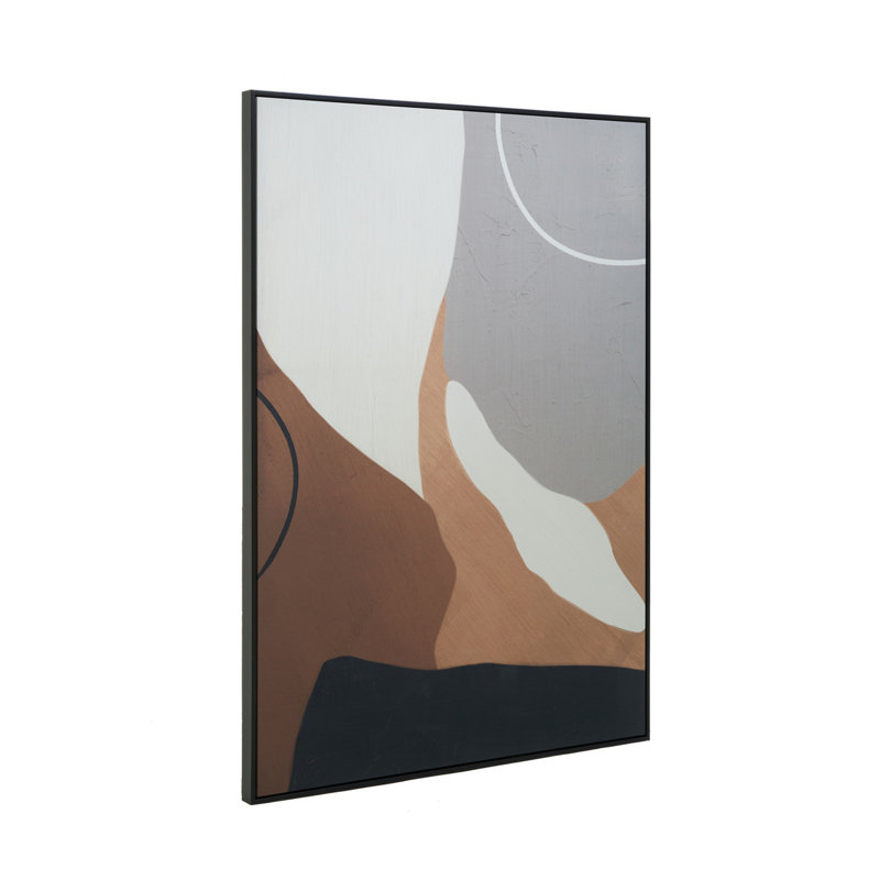 Astratto Neutral Abstract - Single Picture Frame Print on Canvas