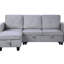 Canapé-lit modulaire réversible en velours de 82,5 po avec méridienne de rangement-576797472