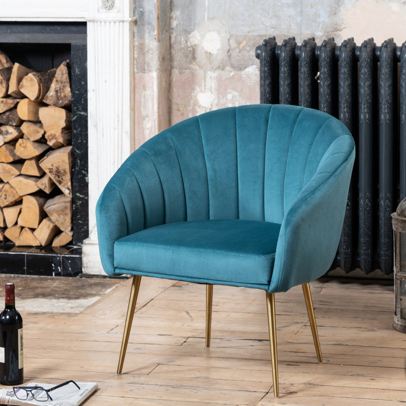 Jaylynn Upholstered Accent Chair, Teal