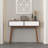 Entryway Table With 2 Carved Panel Drawers, Console Table With Storage Space And Wood Legs,Sofa Table Behind Couch For Hallway, Living Room, Natural Colour