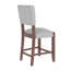 Ensemble de 4 tabourets de bar Mid-Century de 40,4 po avec dossier, tabourets de bar rembourrés en lin avec pieds en bois massif pour la salle à manger de l'îlot de cuisine (chaises 4 pièces)-178194442