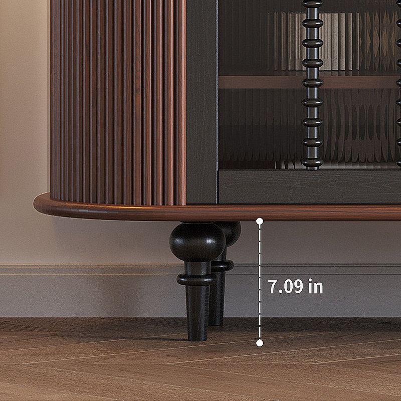Meuble télé de luxe rétro français, 70.87"