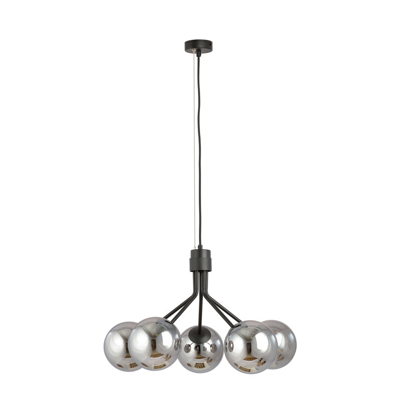 Menthe 5 - Light Steel Unique/Statement Pendant, Graphite