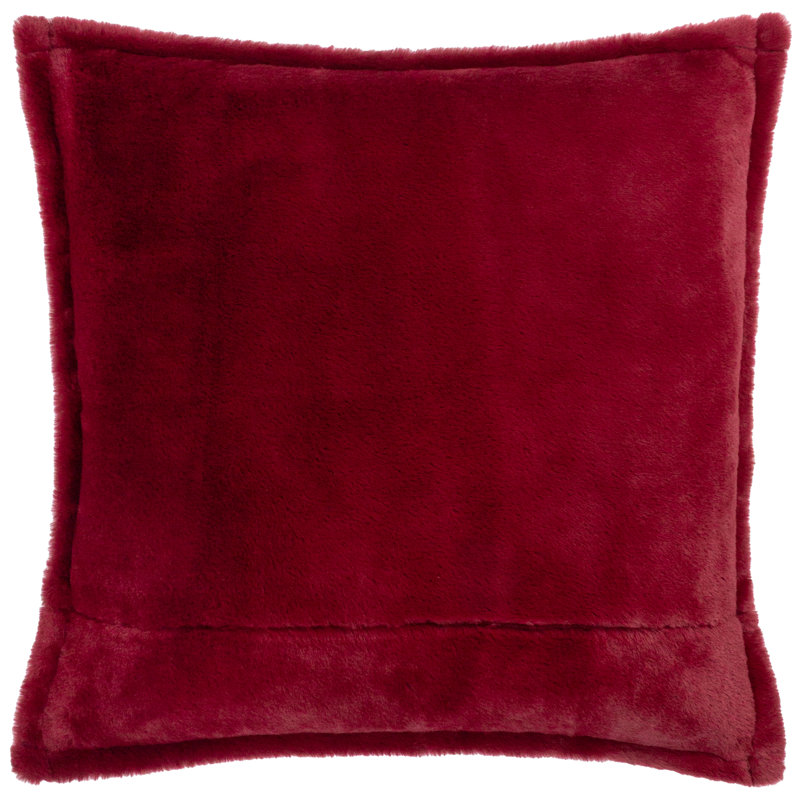 Floral Red Square Cushion, Polyester