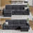 101” L Shaped Couch Sleeper Sofa Bed,Sectional Sofa With Cup Holders,Reversible Storage Chaise And Usb Ports, Tool Free Assembly-1819788641