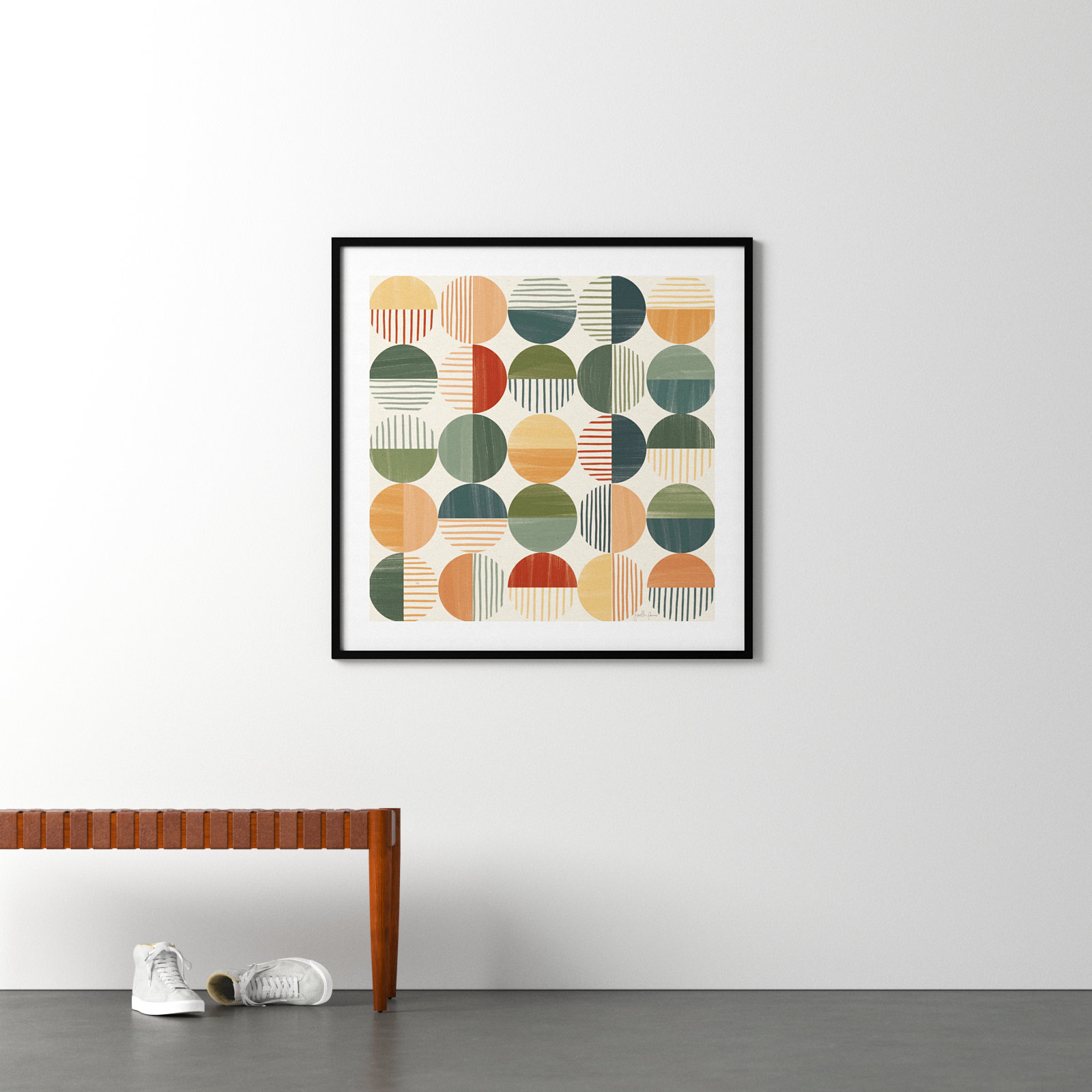 Born To Roam Pattern II, Black, 41" H x 41" W x 1" D