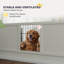 Contenant amovible pour chien de grande taille - panneaux amovibles, L 96,1 po x l 47,2 po x H 18,9 po, porte réglable