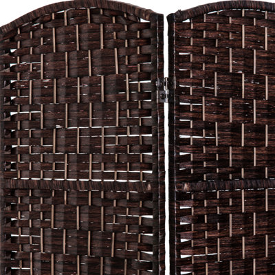 Écran d'intimité 6 pi de hauteur - 3 panneaux, brun. Paravent artistique pour petits appartements. Conception élégante. Panneau portatif et pliable avec. Ajoute.