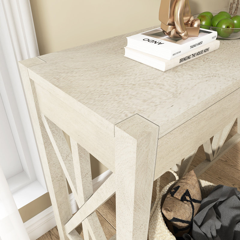 60.1" Modern Console Table With 4 Drawers, Gray