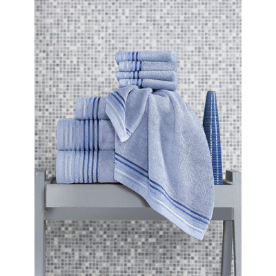 Ensemble 8 serviettes de bain massillon de luxe en coton Massillon