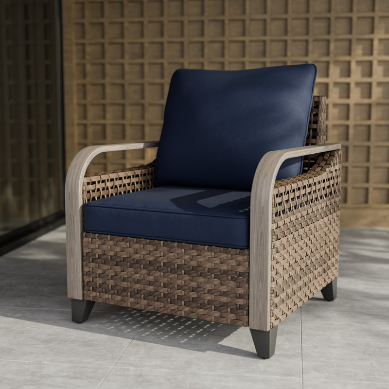 Metal Outdoor Lounge Chair, Blue