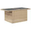  Ensemble de canapé de jardin en rotin PE beige, grand acier thermolaqué