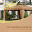 Auvent de remplacement pour pavillon de jardin 10 pi x 10 pi Outsunny-84492730-84492729