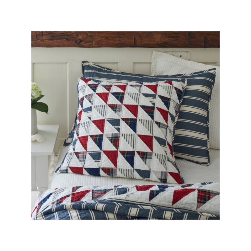 Nantucket Patchwork Cotton Sham, Euro