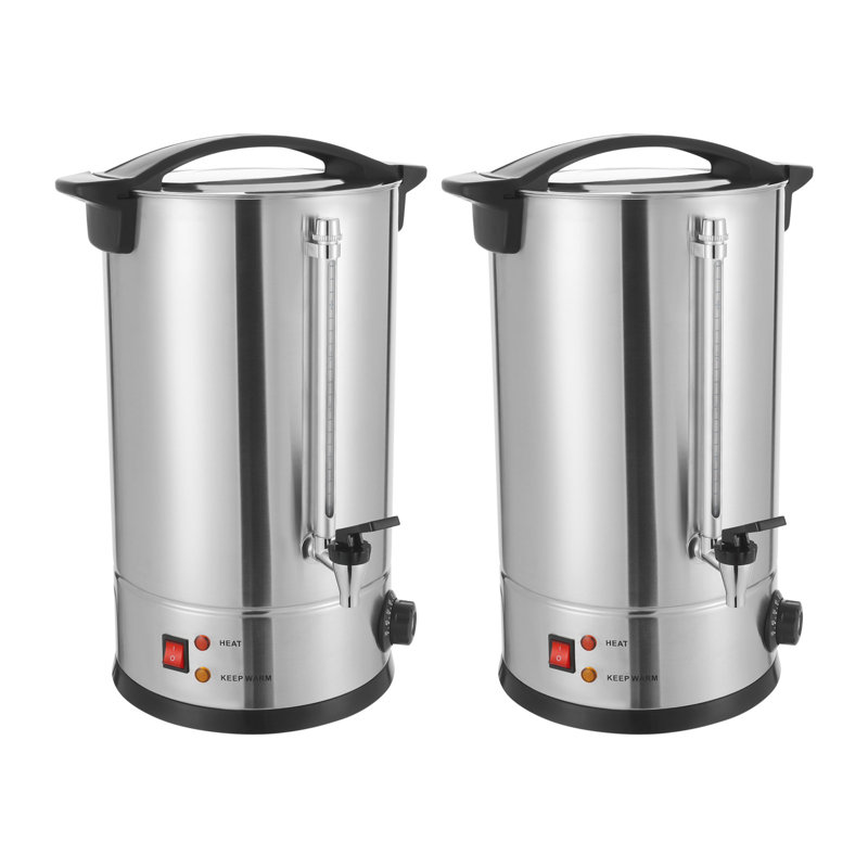Distributeur de boissons gazeuses et d'urne en acier inoxydable 70 tasses (ensemble de 2)