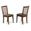 Ensemble de table de salle à manger 5 pièces pour 4 personnes comprenant une table de cuisine carrée et 4 chaises de salle à manger en tissu de lin, 36 x 36 pouces, acajou-1106016701-1157371083