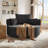 Chunni 360° Swivel Chenille Accent Chair with Removable Pillows-121418736-120198609