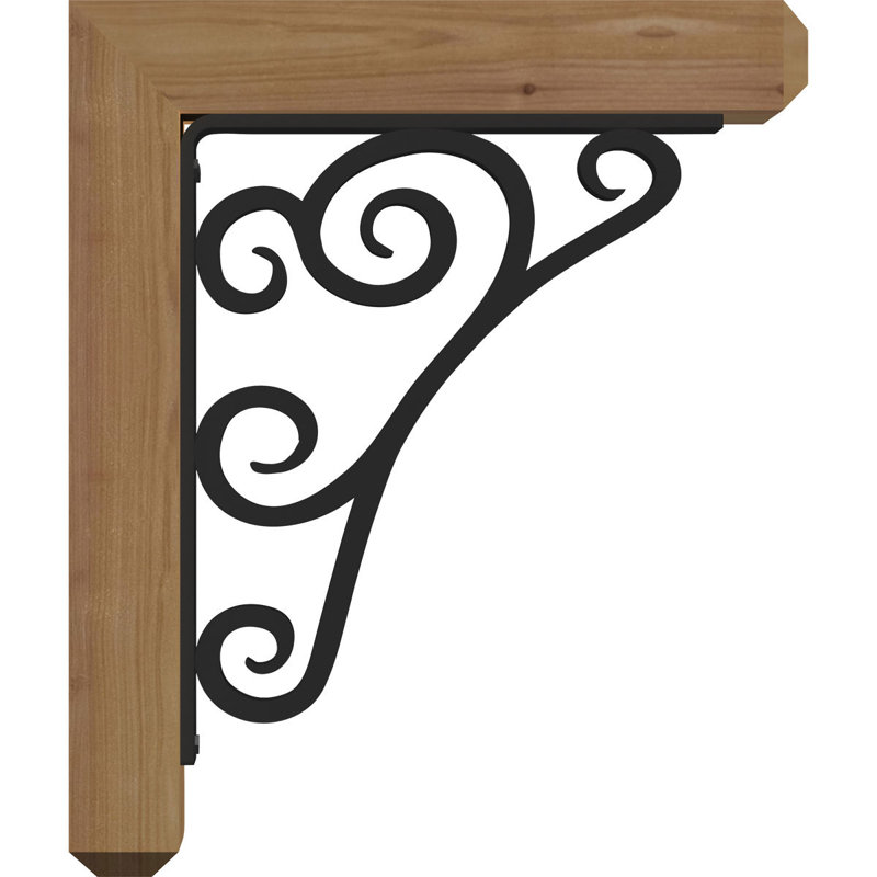 Support triple Ironcrest de 2 po d'épaisseur Tristan, H 20 po x P 18 po, Cèdre rouge de l'Ouest l 3 1/2 po x T 4 po (lisse