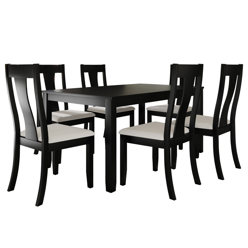 Ensemble repas 6 personnes Ocossio, Noir