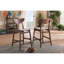 Upholstered Counter Stool with Solid Wood Frame