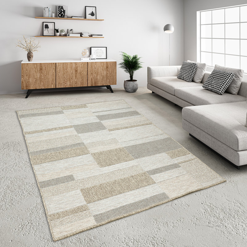 Brown/Beige Indoor/Outdoor Rug, Rectangular 230 x 330cm