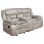 Causeuse-fauteuil rembourrée taupe Brazelton-1538990859