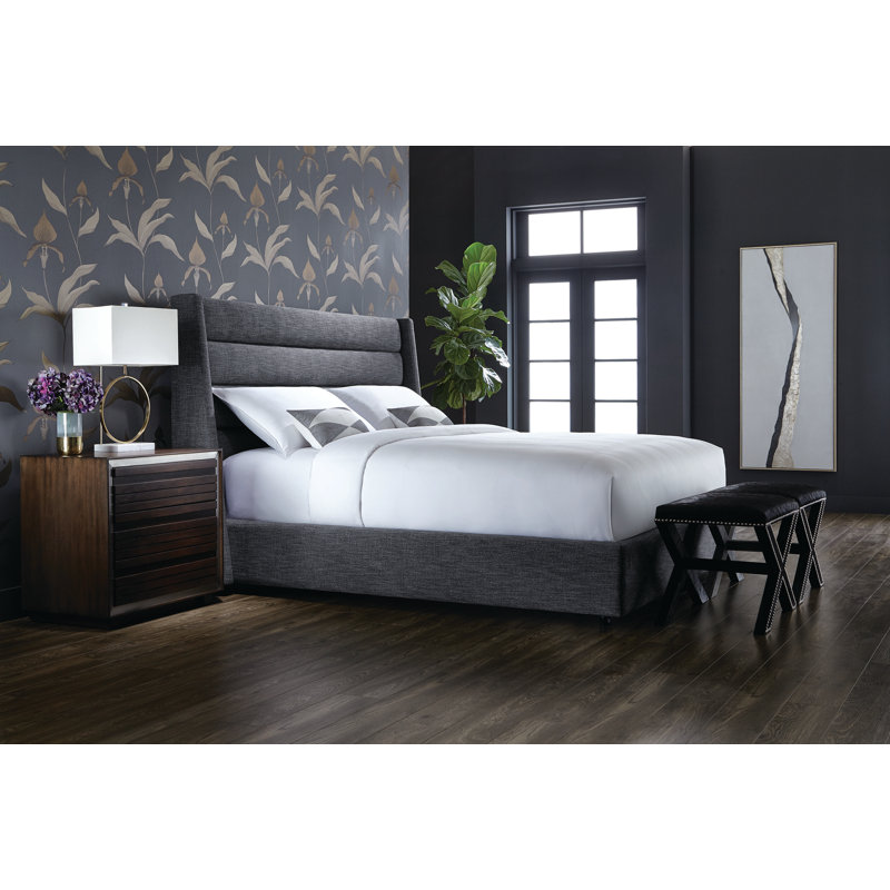 5West Upholstered Bed, Quarry, Queen