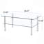 Table, table basse en verre transparent transparent, table basse en verre trempé pour le salon