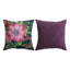 Coussin manuel à tissage carré en polyester mauve et vert manuel 12 po x 12 po Woodworkers & Weavers