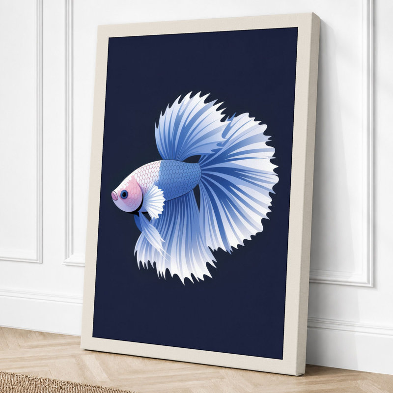 Solitary Betta Modern - Print, 30x20 - 76.2 x 50.8 cm, Cream Border