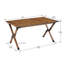 Table de cour légère - pliante en aluminium, brun, H 18,5 po pour le jardin 1 pique-nique portable en charge brune de 120 lb, imperméable