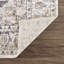 Tapis oriental gris lavable à la machine Oveda-1930519624