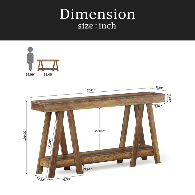 2-Tier Hall Table,Entryway Table,Functional Console Table