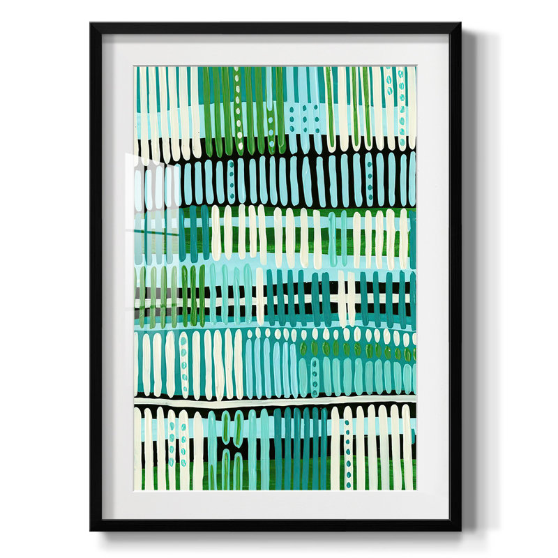 Motif sarcelle II - impression encadrée, H 28,5 po x l 20,5 po, Noir